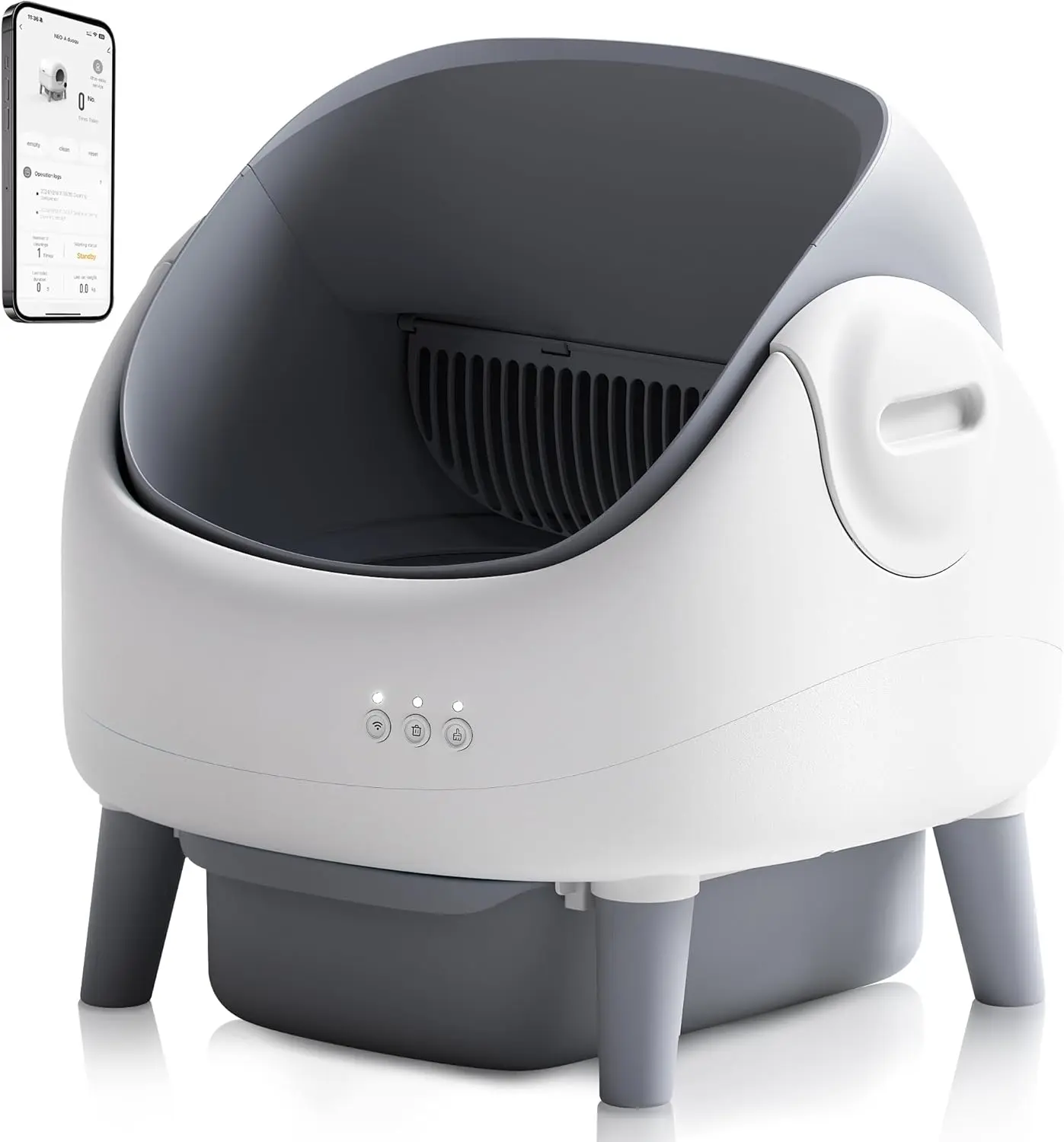 Zeacotio Automatic Cat Litter Box with APP