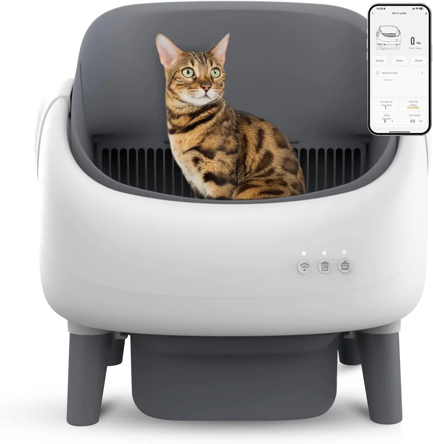 Zeacotio Cat Litter Box with APP Control,